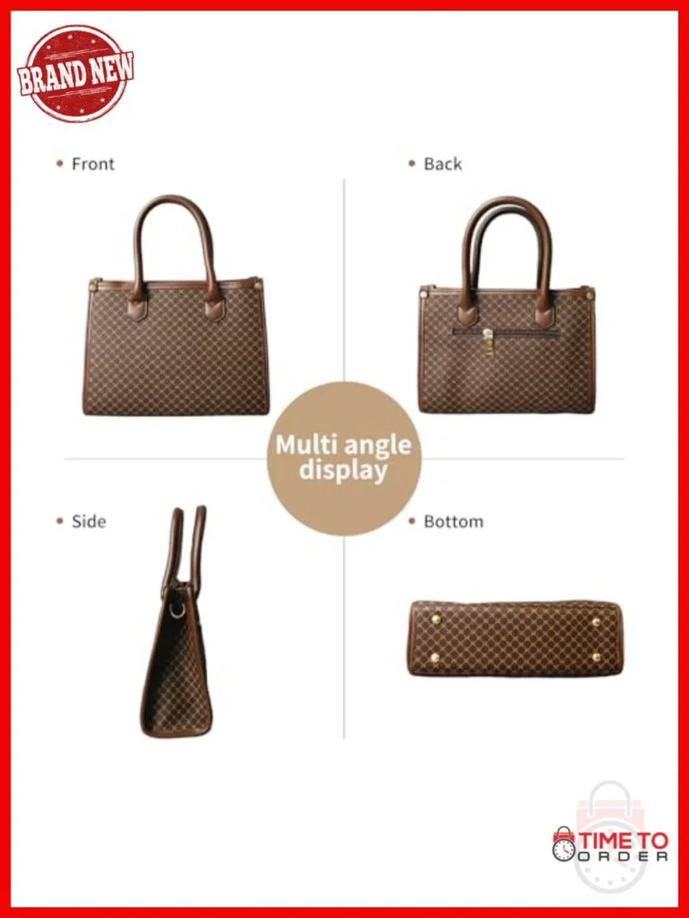 3-Piece PU Leather Handbag Set with Satchel, Crossbody, Tote & Wallet